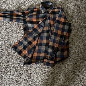 Earth Toned Flannel by Ocean Current Size small.